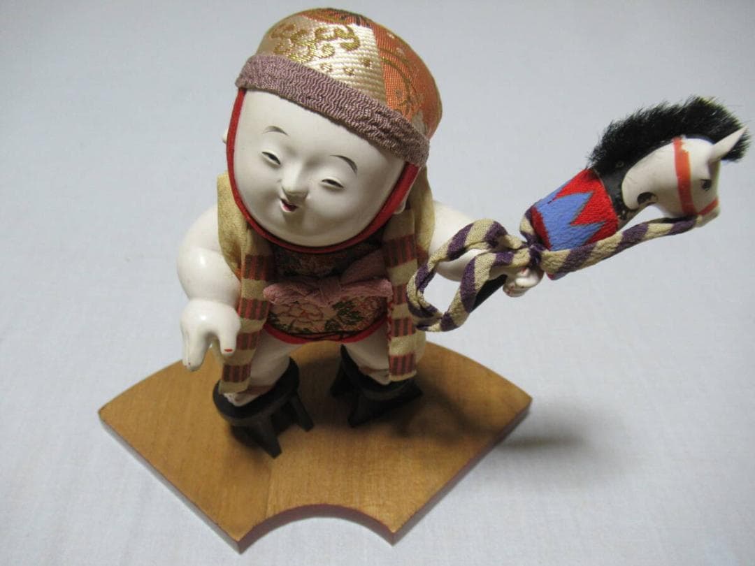 美品希少 1940年代 共箱無◆玉水人形 岡本玉水作 「初午」御所人形/日本人形