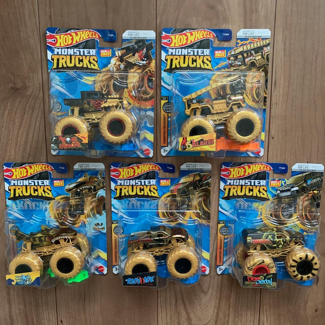 ‼️値下げ‼️ホットウィール　モンスタートラック　2023年発売　ゴールド版　全5種