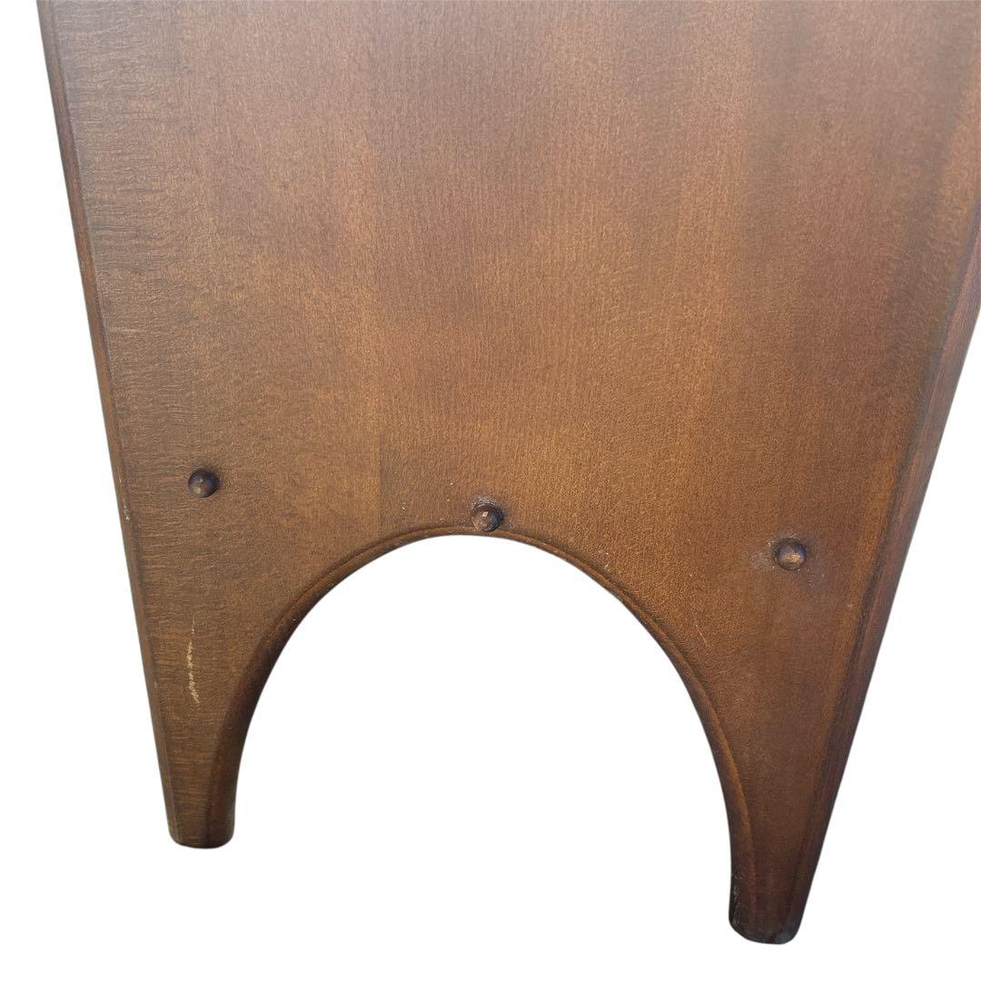 カリモク 木製 電話台 昭和レトロ オールド コロニアル 希少 ラック 天然木