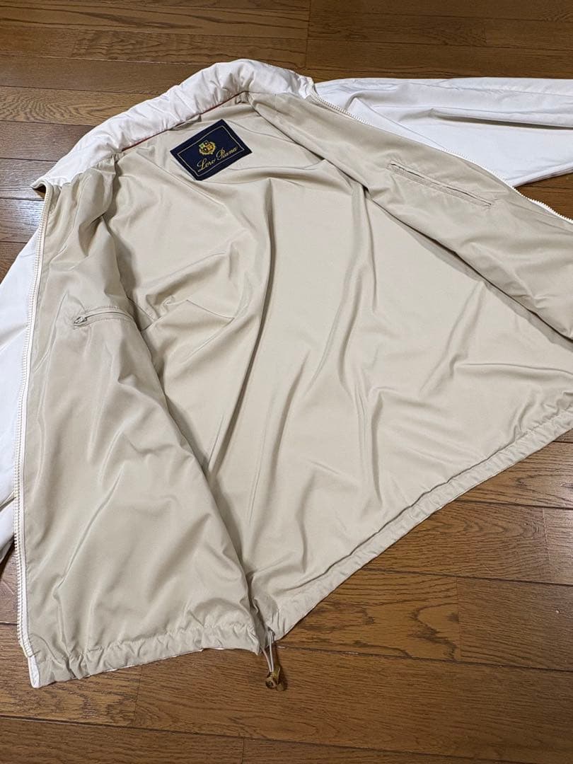 正規品伊製 ロロピアーナ　収納フード付き　ブルゾン　シルクタッチ　size L