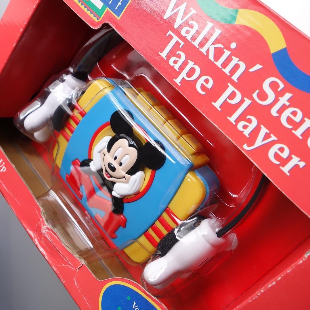 【未開封品】ディズニー ミッキー カセットテーププレーヤー ヘッドホン レトロ