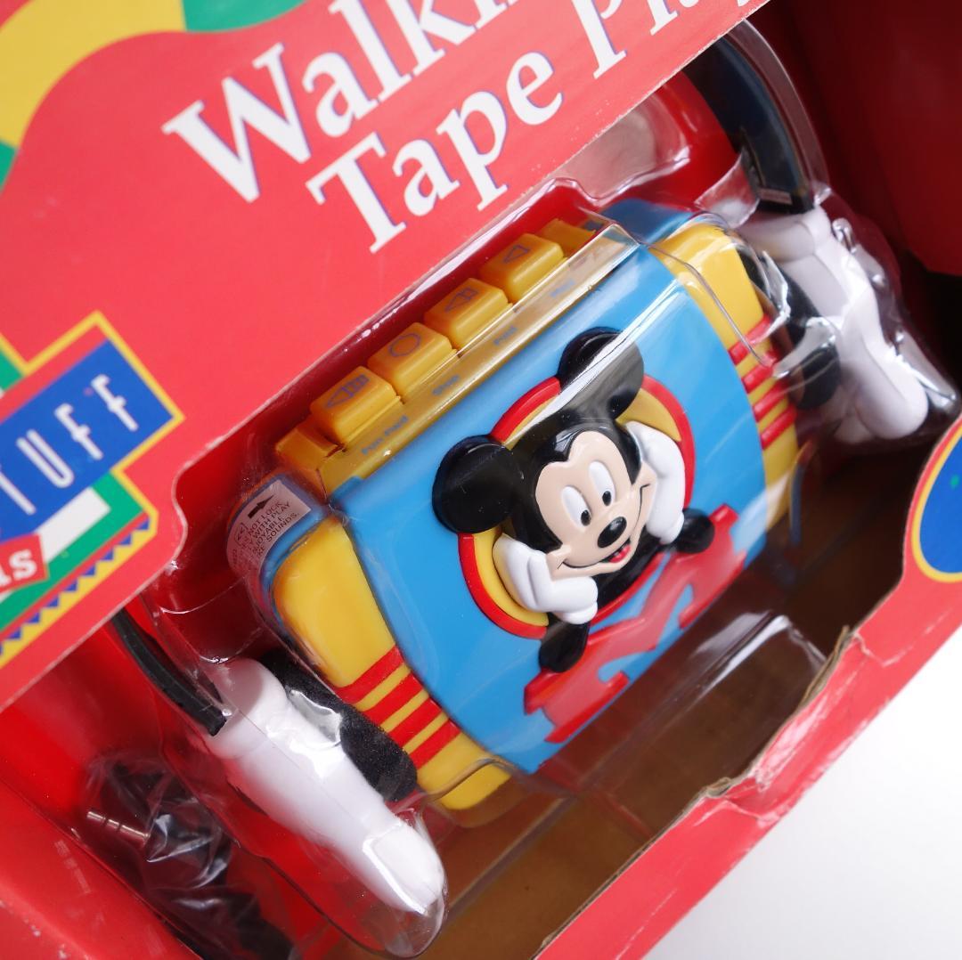 【未開封品】ディズニー ミッキー カセットテーププレーヤー ヘッドホン レトロ