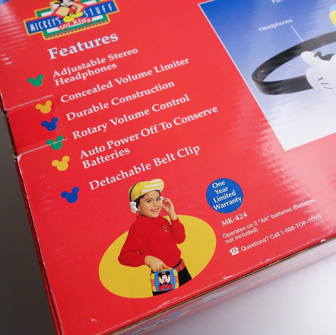 【未開封品】ディズニー ミッキー カセットテーププレーヤー ヘッドホン レトロ