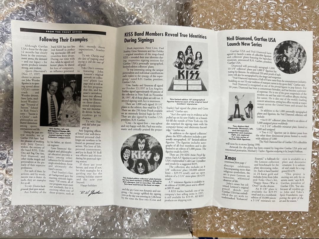 超希少サイン入りKISS Rockers &Rulersコレクターズプレート絵皿