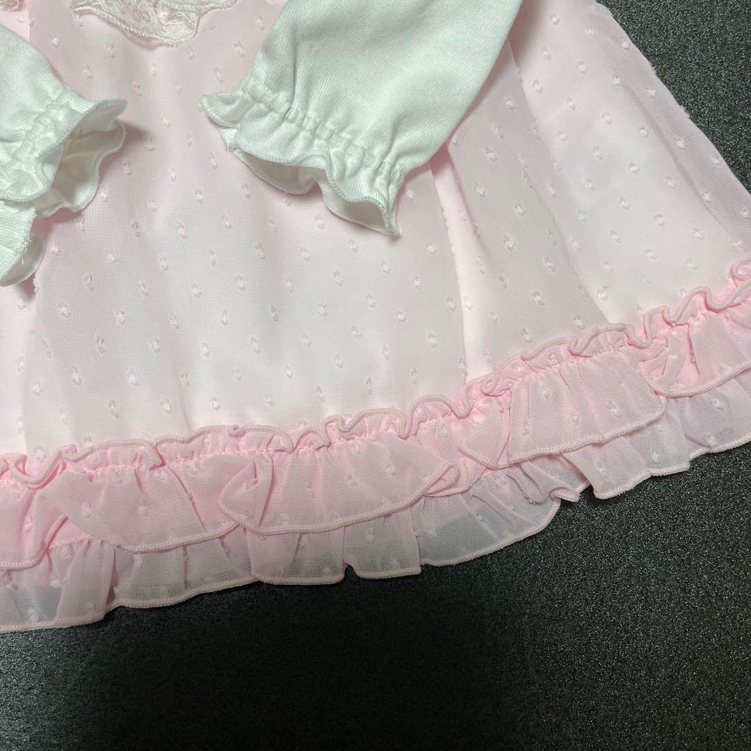 新品タグ付❤️メゾピアノ❤️レースとフリルの可愛いワンピース＆ブルマ80