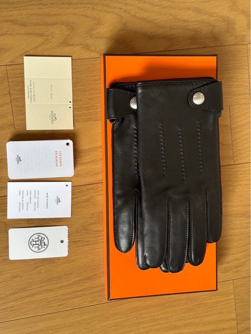 未使用　エルメス　レザー　グローブ　手袋