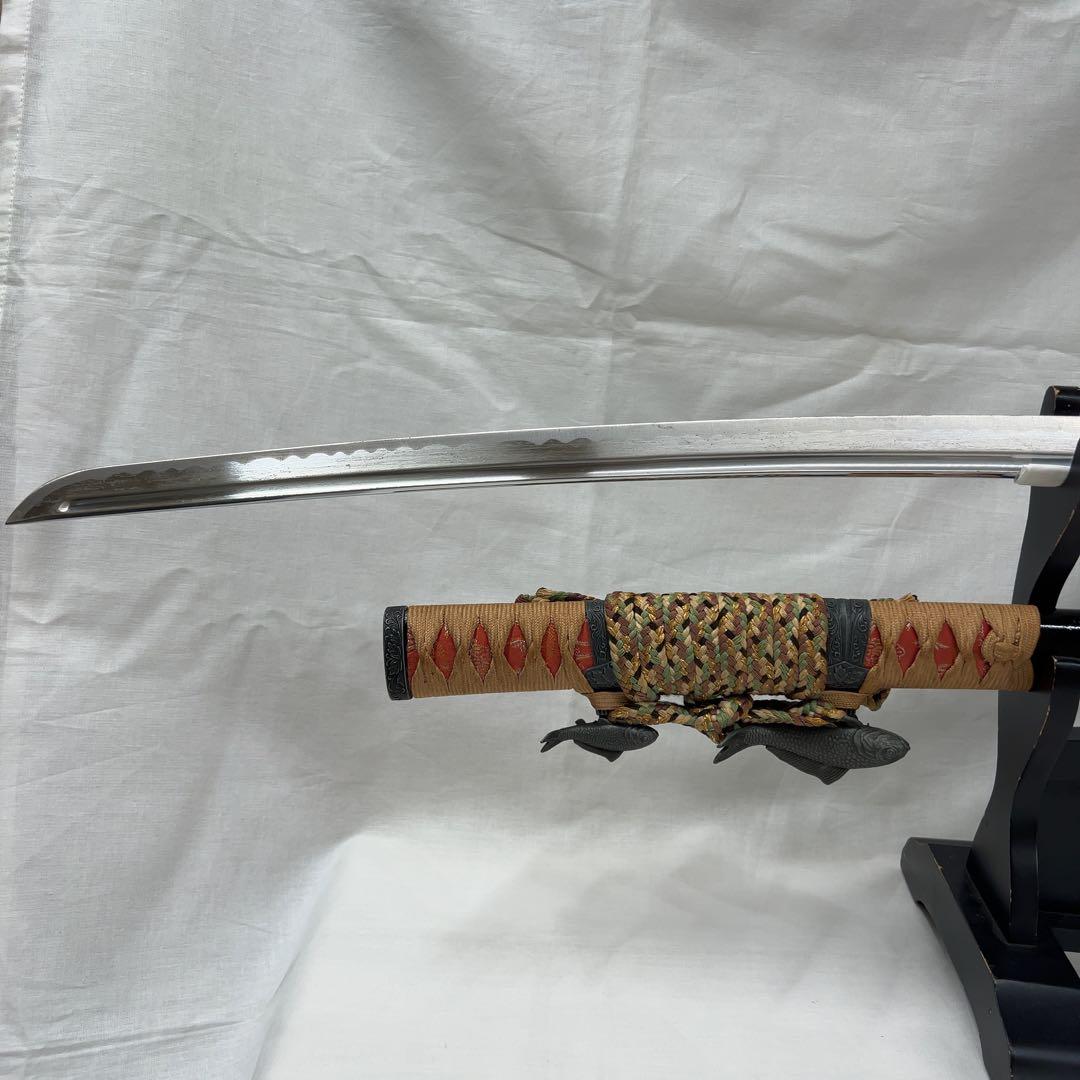 模造刀 陣太刀 鯉 龍 彫り込み 全長110センチ 大太刀 樋入り 希少