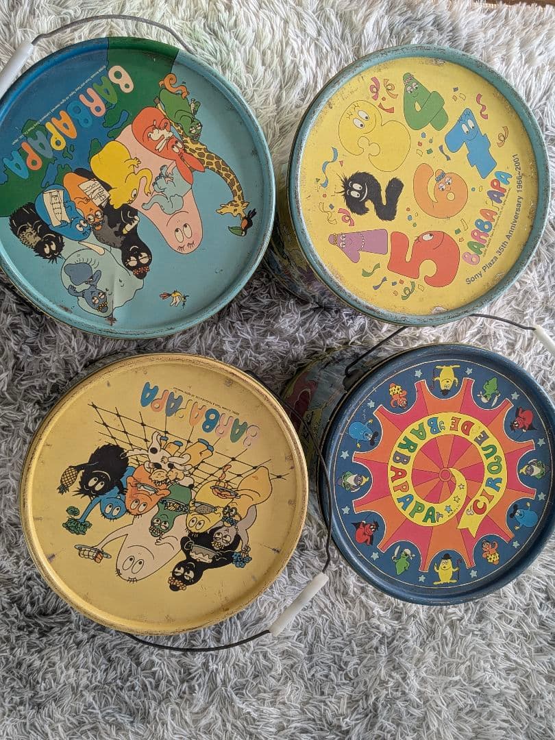 ★バーバパパ 缶 4個セット★まとめ売り格安！ソニープラザレトロ缶