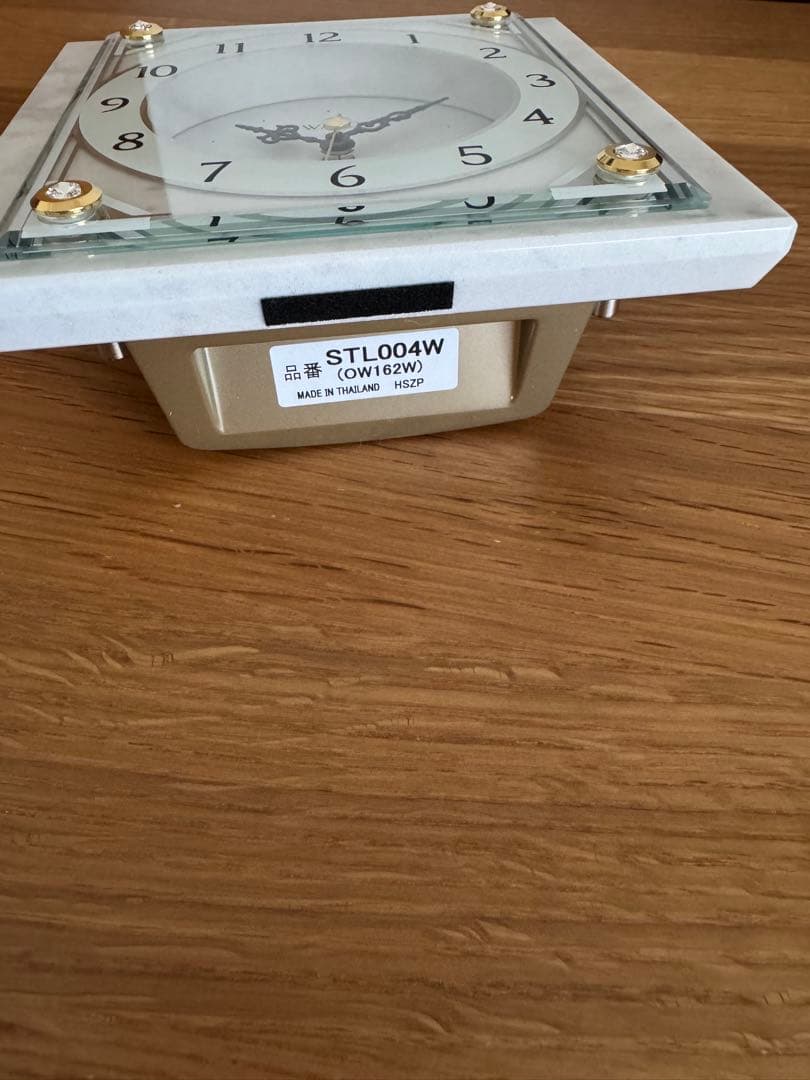 WAKO STL004W ホワイトマーブル置時計