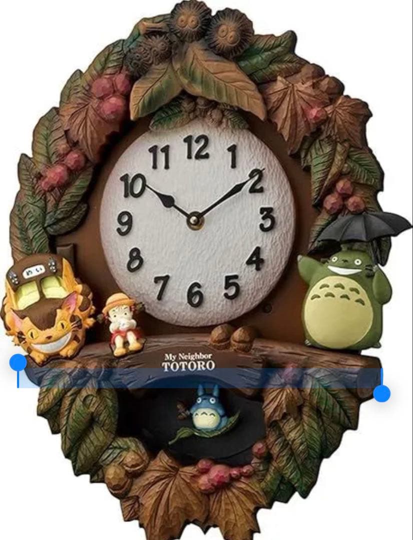 新品未使用【希少品】となりのトトロ　メロディ付き掛時計