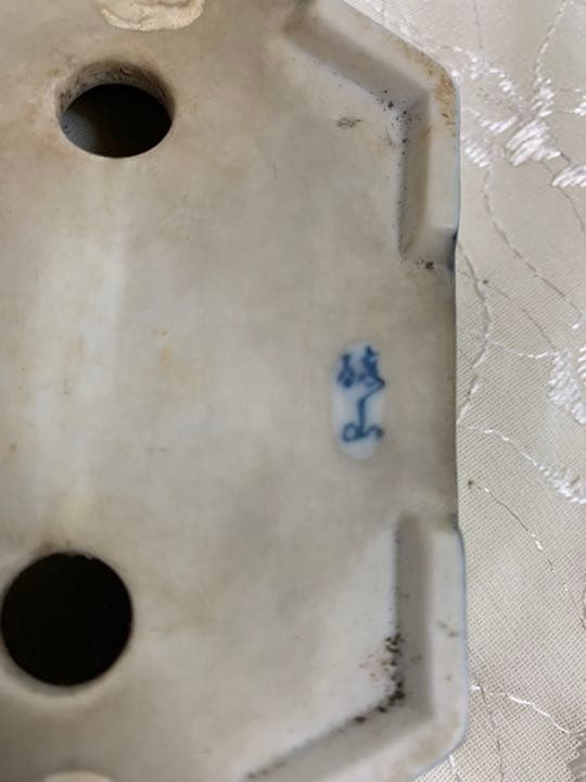 磯山　六角　絵鉢　盆栽鉢