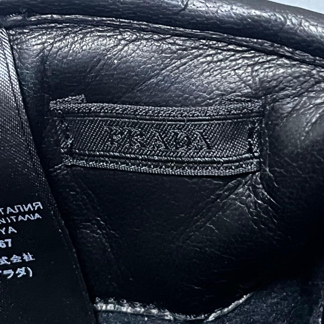 PRADAプラダトライアングルロゴ 三角プレート　ラムレザーグローブ手袋81/2