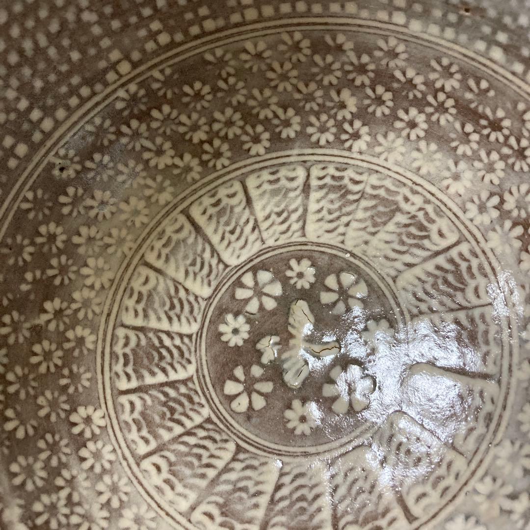 十九代　雲林院寶山造　泰之佑（髙臺）　鉢　三島手雲鶴模様　時代物　未使用