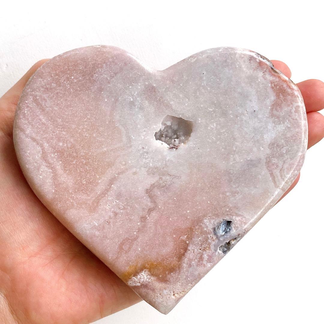 ★★★破格最終特価【 美しい ピンクアメジスト ハート 台座付き481g