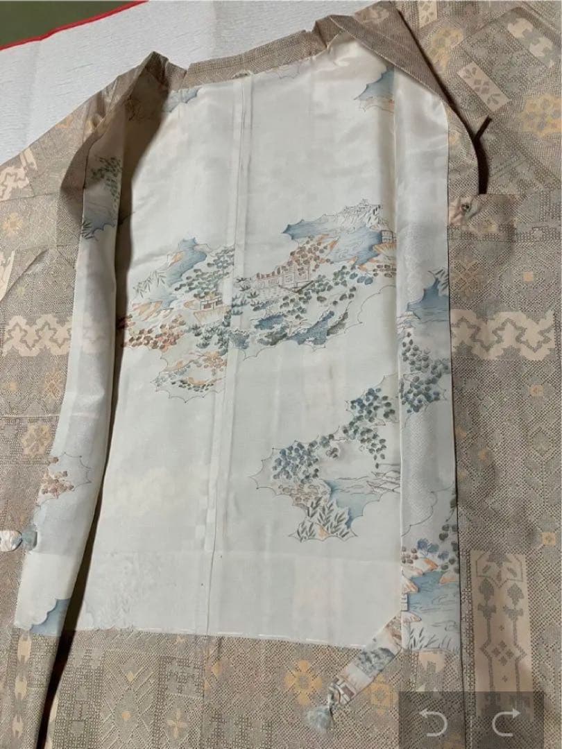 白大島紬、長着、羽織り、道行アンサンブル