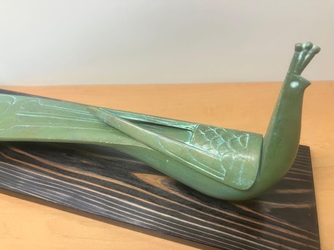 【三枝惣太郎】瑞鳥 孔雀 高岡銅器 アンティーク レア 希少 新品未使用