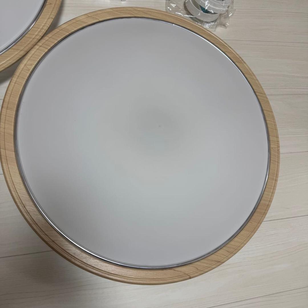 【2023年製】木目調　LEDシーリングライト 2個セット 調光調色