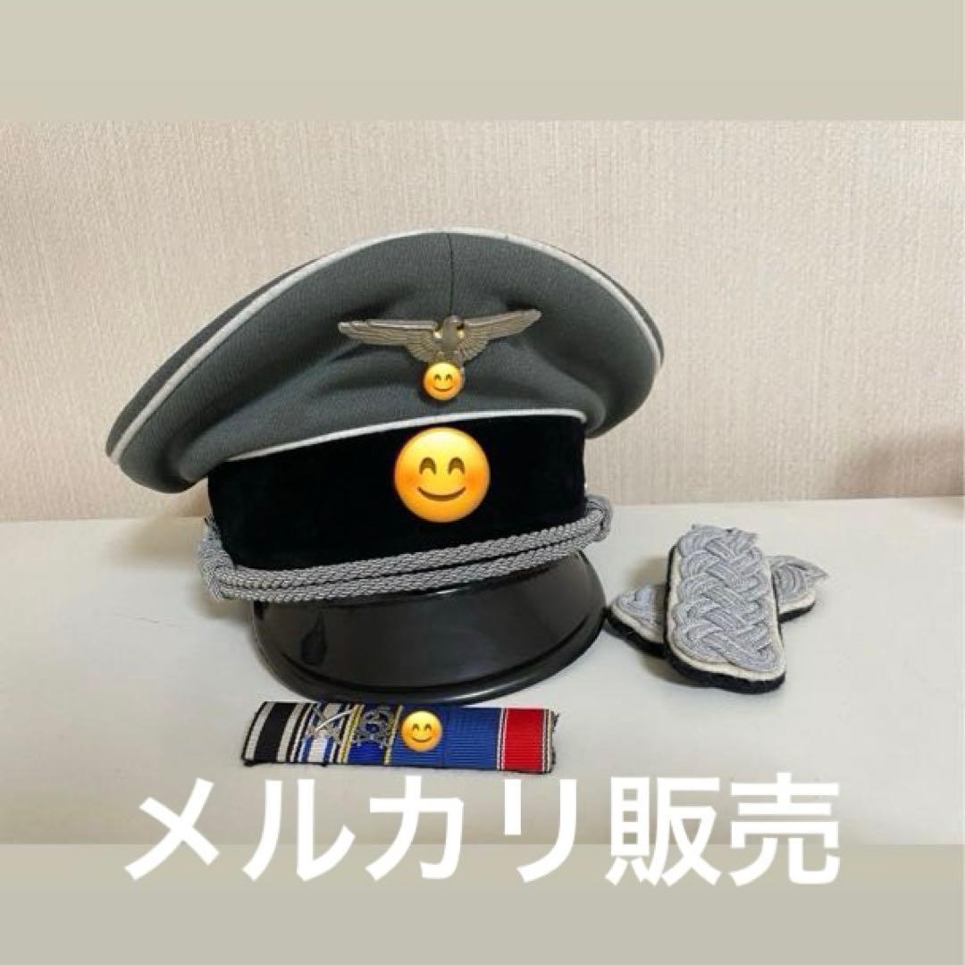 ドイツ軍制帽/肩章/略綬セット(ミリタリー/コスプレ/軍服)