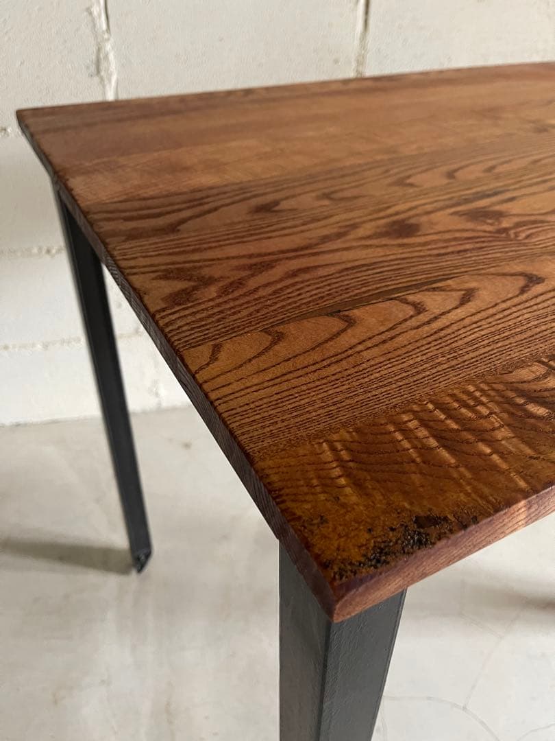 depeche アデペシュ　サイドテーブル　デスク　オーク無垢材　アイアン脚