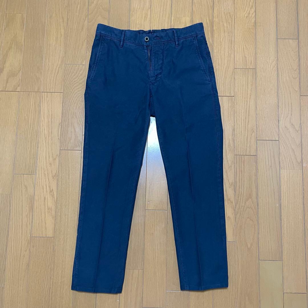 INCOTEX 100型 チノW29 ガーメントダイ ネイビー