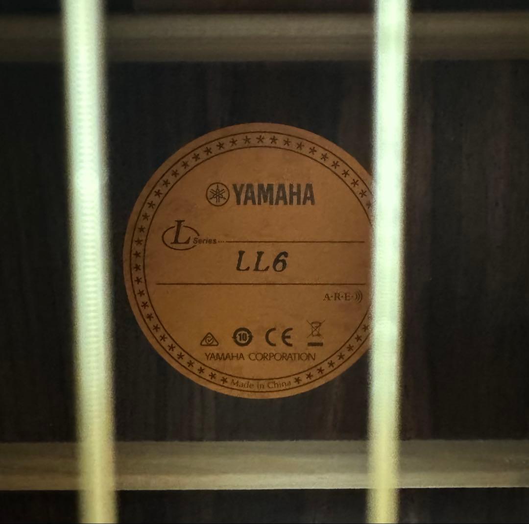新同品 YAMAHA LL6 ARE NT 今年10月末購入 ケース 弦高調整済