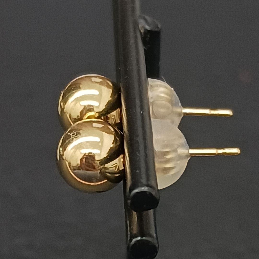 (B012001) K18 YG ピアス 丸玉 アクセサリー