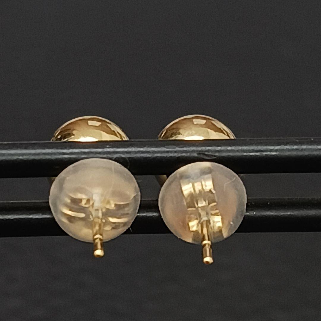 (B012001) K18 YG ピアス 丸玉 アクセサリー