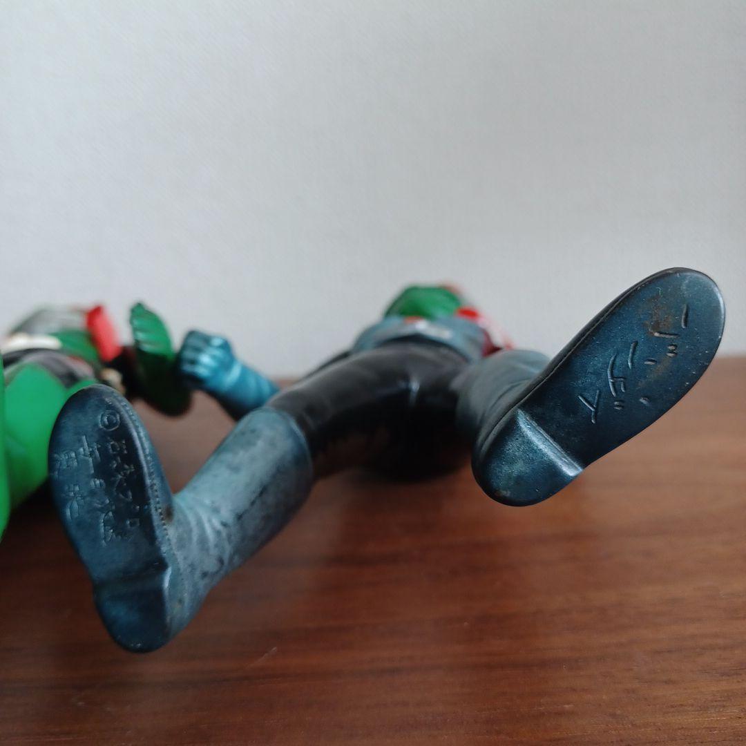 当時もの　旧バンダイ社製　仮面ライダー１号＆２号　希少ソフビフィギュア２体セット