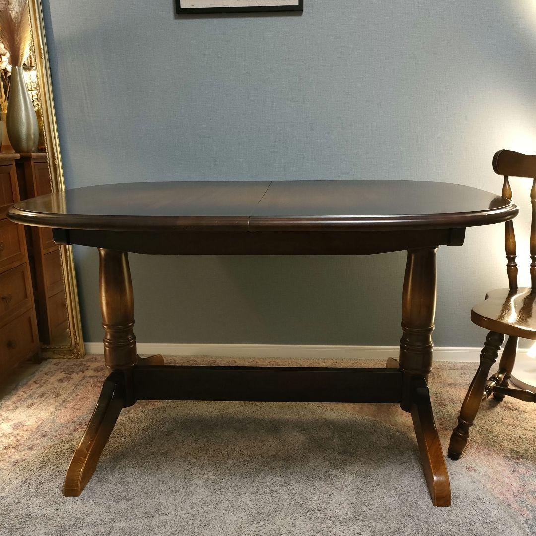 【名品・ヴィンテージ】飛騨産業 伸長式ダイニングテーブル上質クラシック