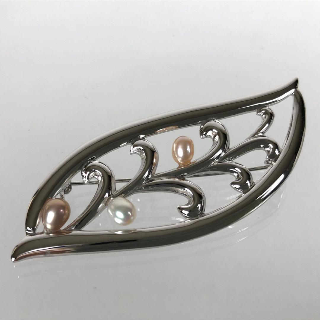 TASAKI タサキ 真珠 パール リーフ 葉っぱ ブローチ
