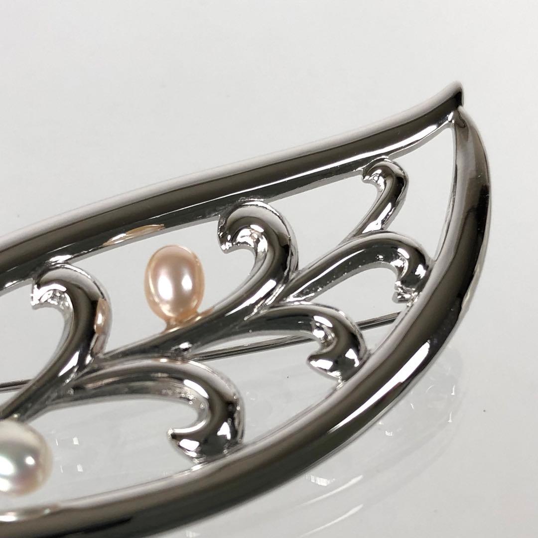 TASAKI タサキ 真珠 パール リーフ 葉っぱ ブローチ