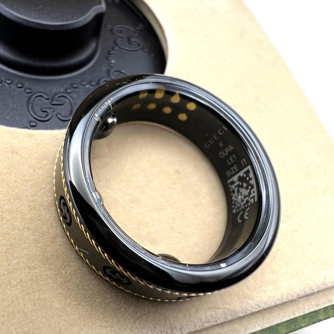 未使用保管品✨GUCCI×Oura スマートリング 黒金　20号