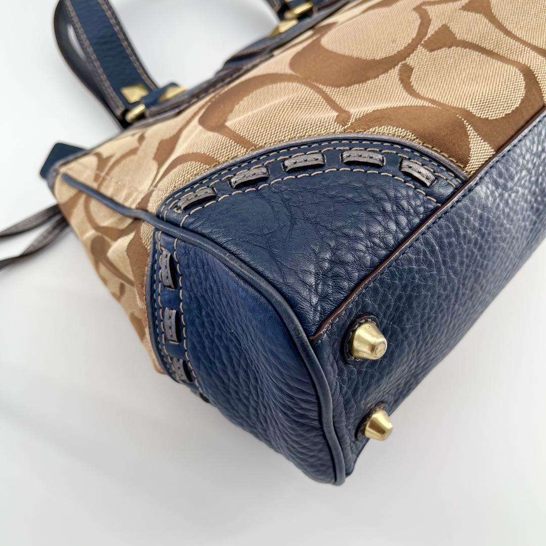バッグ Vintage Coach Handbag Studs Navy y2k