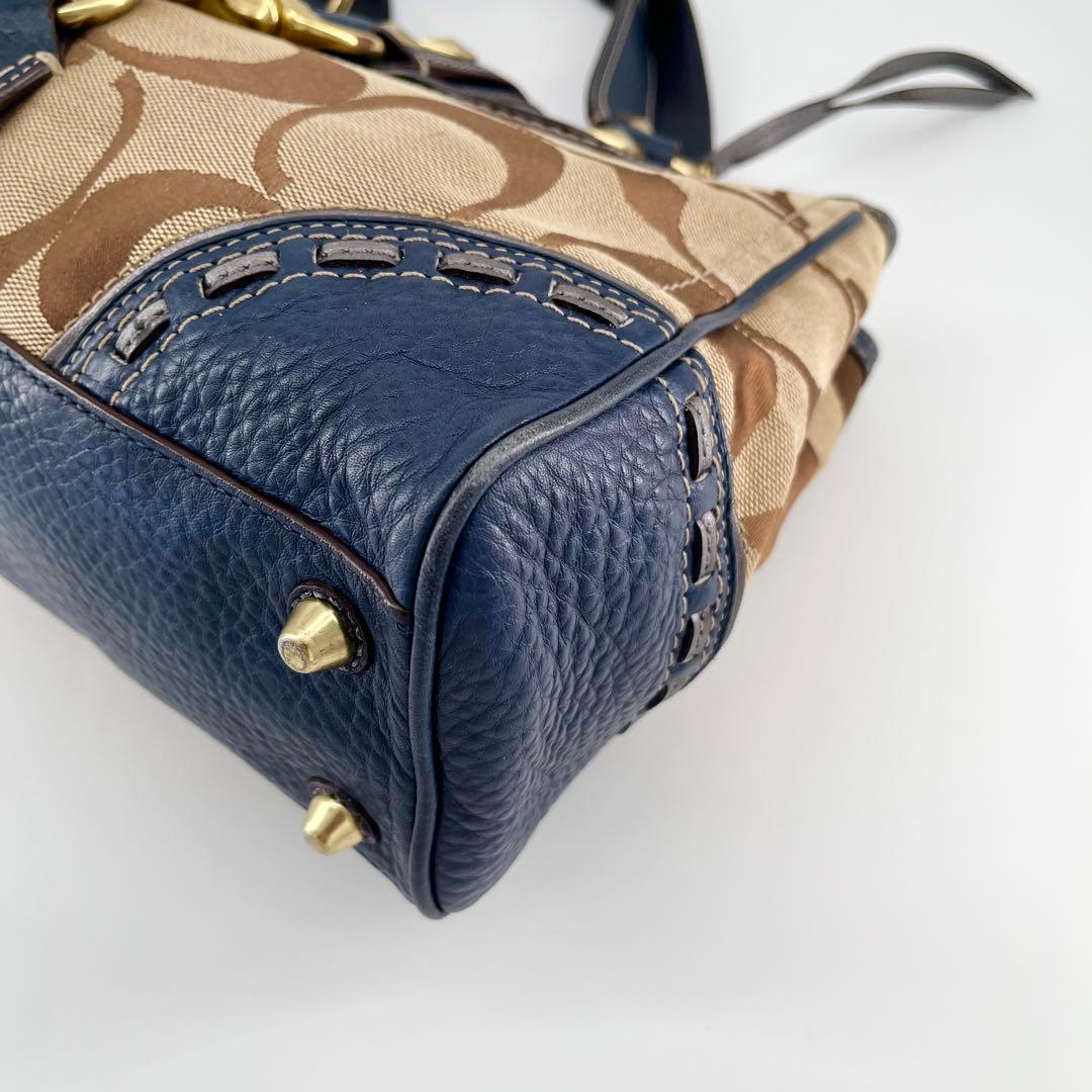 バッグ Vintage Coach Handbag Studs Navy y2k