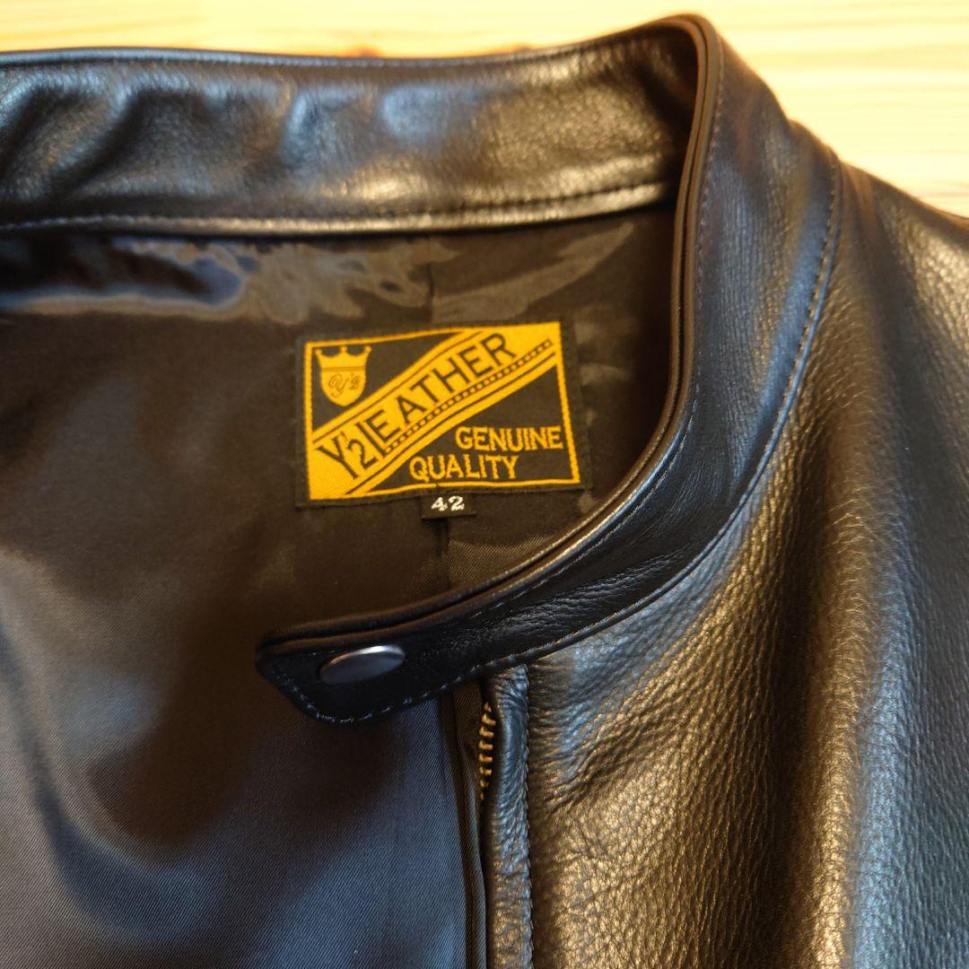 【美品】 Y'2 LEATHER　 SINGLE RIDERS　黒　サイズ42