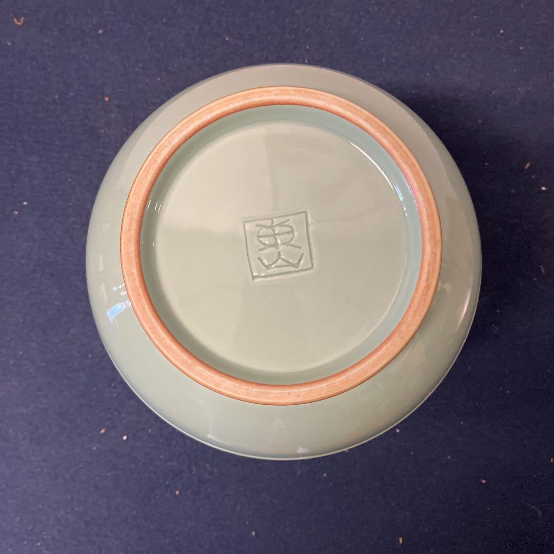 No.31060306 京焼二代宮永東山　青瓷古銅式圓文華生　共箱