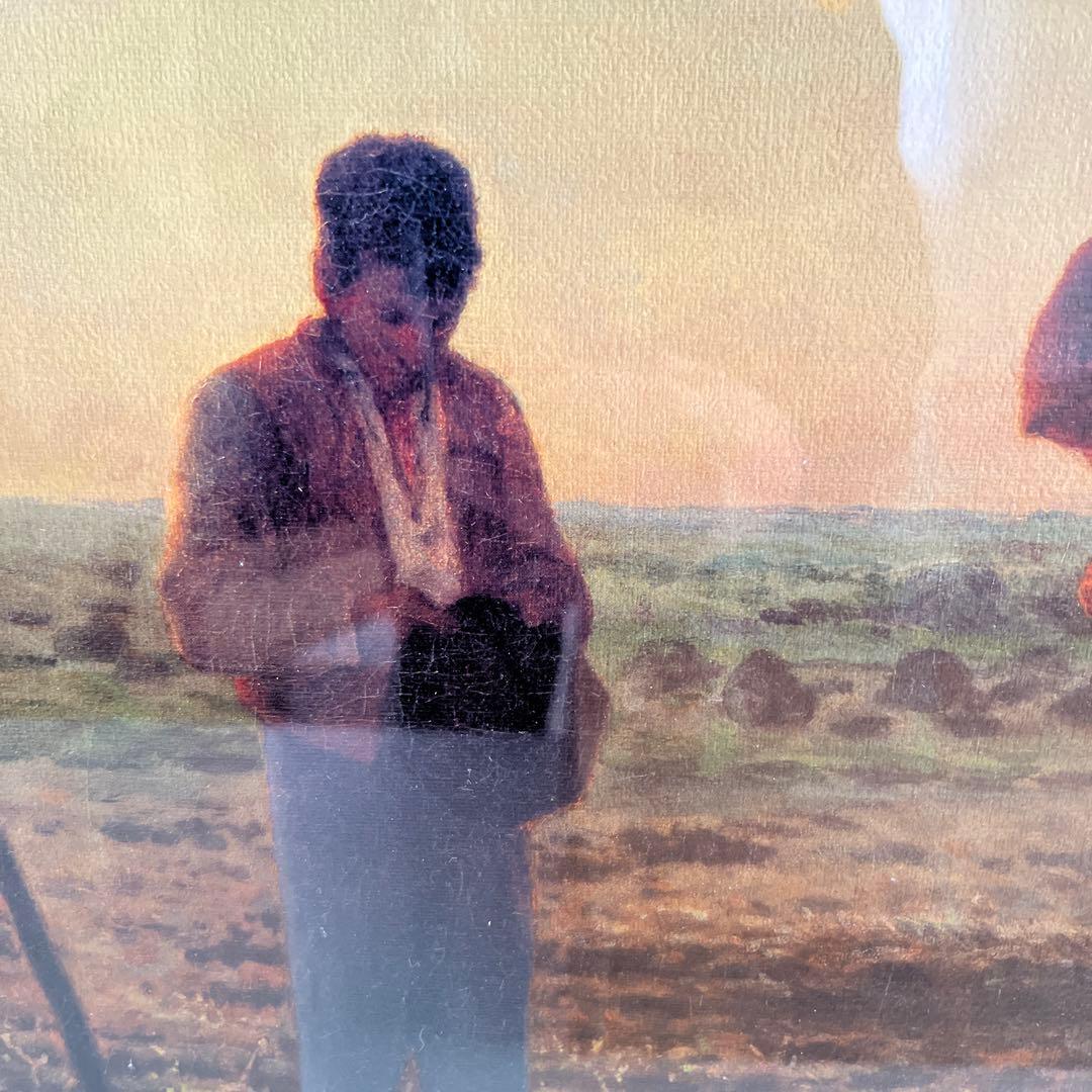 【新品】ジャン=フランソワ・ミレー 晩鐘 絵画 複製画 高級額装ブラックゴールド