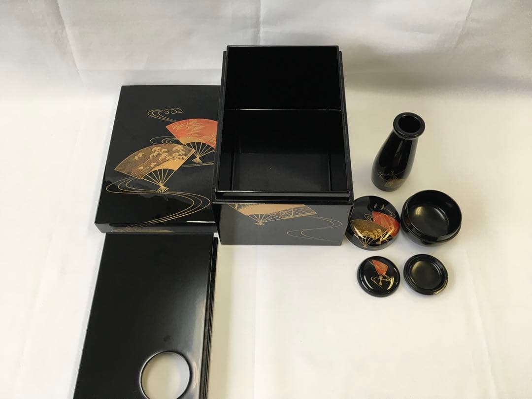 利休箱　輪島塗　祥明　箱瀬淳一作