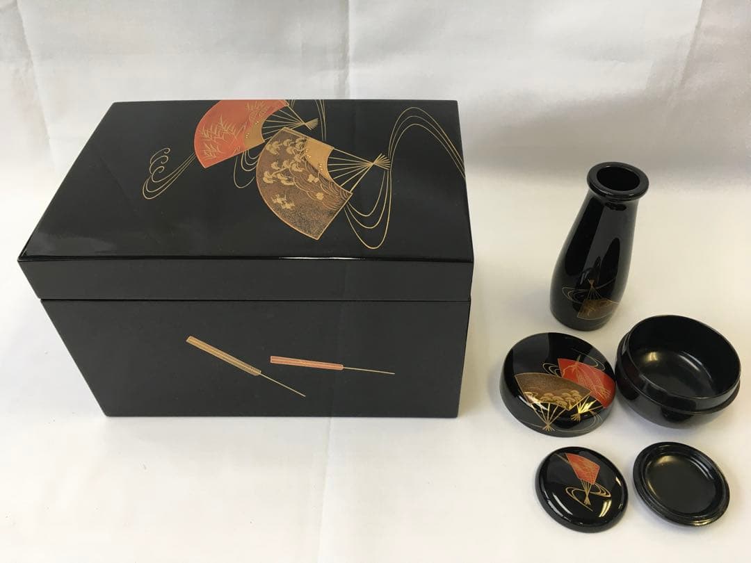 利休箱　輪島塗　祥明　箱瀬淳一作