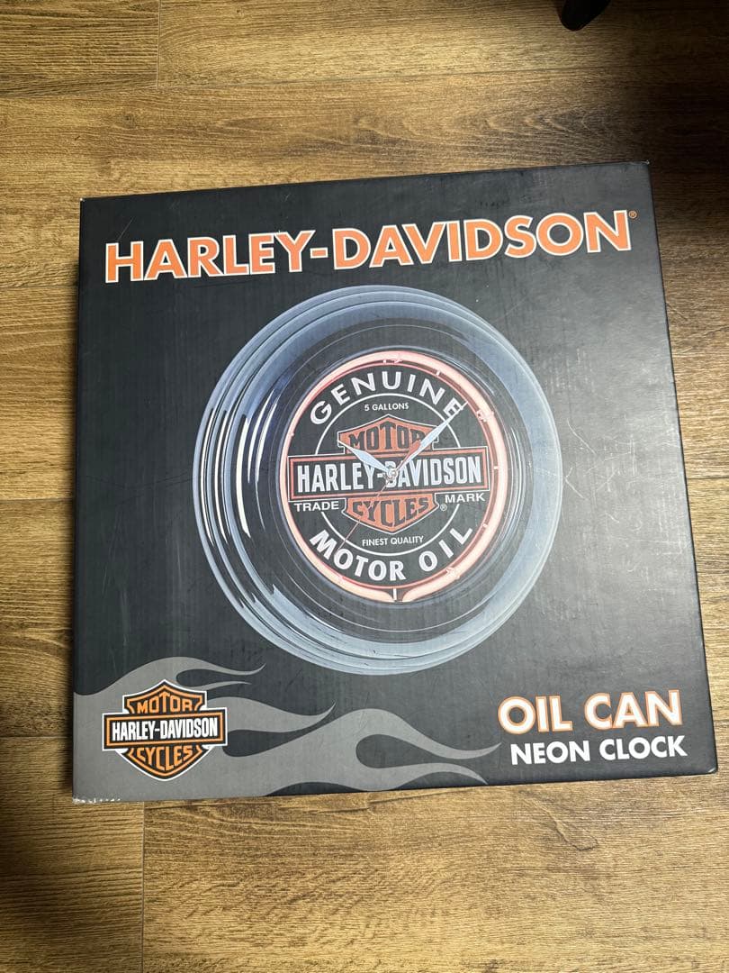 HARLEY-DAVIDSON ネオンクロック壁掛け時計 ネオン管　箱付き