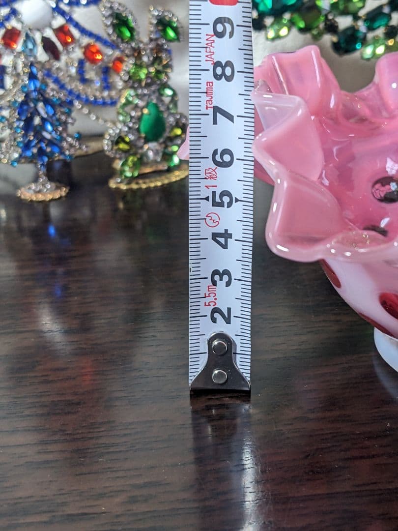 フェントン　ドット　クランベリーフリルボウル　お値下げ中