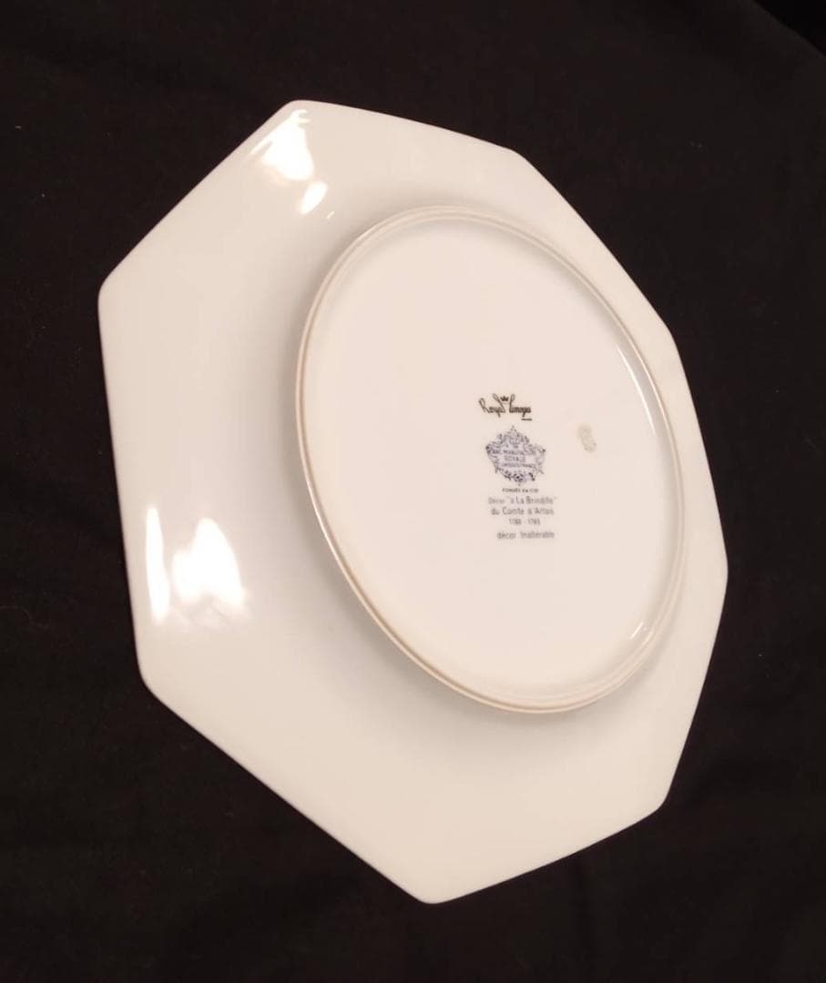 アルトワ伯爵復刻S作品・25cmロイヤルリモージュ 八角形プレート｜王室御用達
