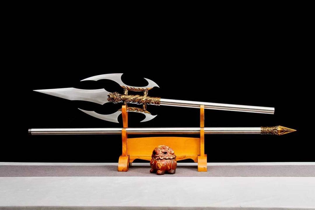 長槍 模造槍 3本継 十文字槍 刀装具 模擬刀 日本刀 模造刀 鑑賞用 舞踊刀