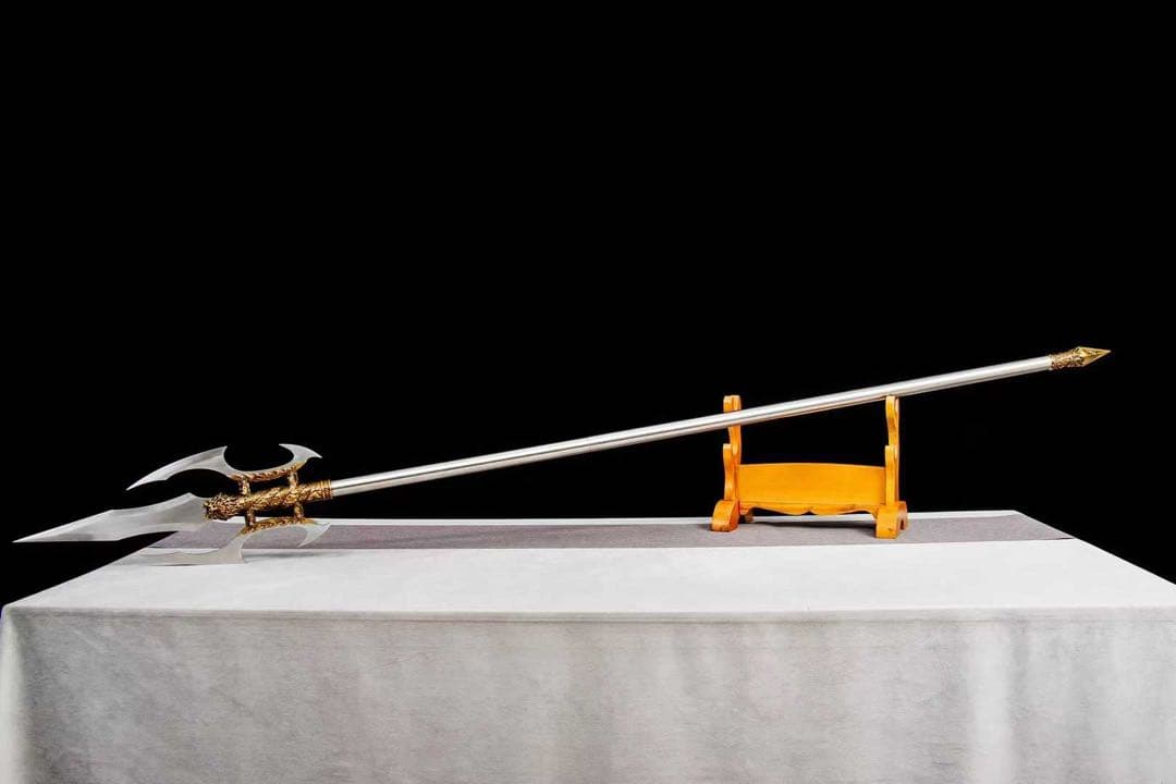 長槍 模造槍 3本継 十文字槍 刀装具 模擬刀 日本刀 模造刀 鑑賞用 舞踊刀