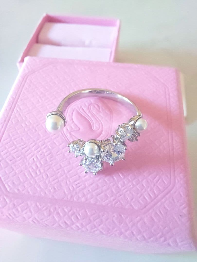 新品SWAROVSKI 55 Constella パール リング スワロフスキー