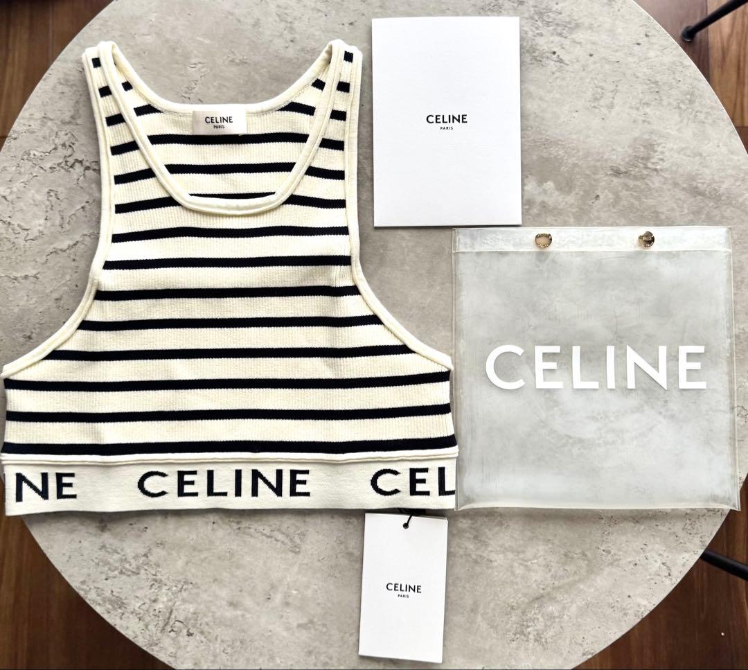 【未使用美品／国内購入正規品】CELINE セリーヌ　タンクトップ　ストライプ