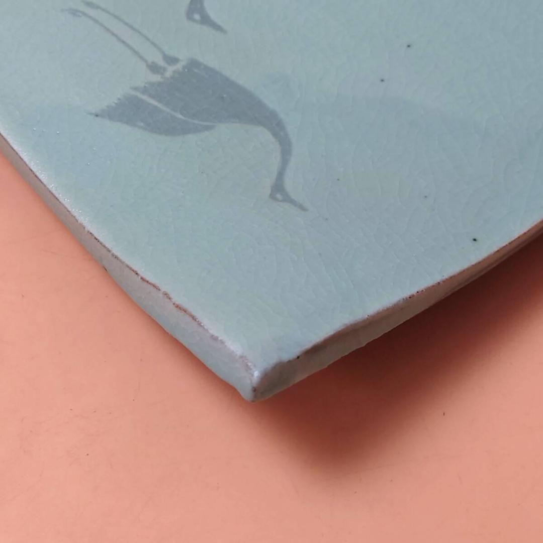 【現状品】 陶器 大皿 銘あり 房山作？ 辰山作？ 秀貞 定価56000円？