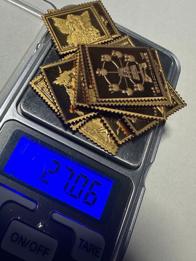 松本徽章工業　金属工芸品 プレート型 純金張 貴重 日本の老舗 27.06g