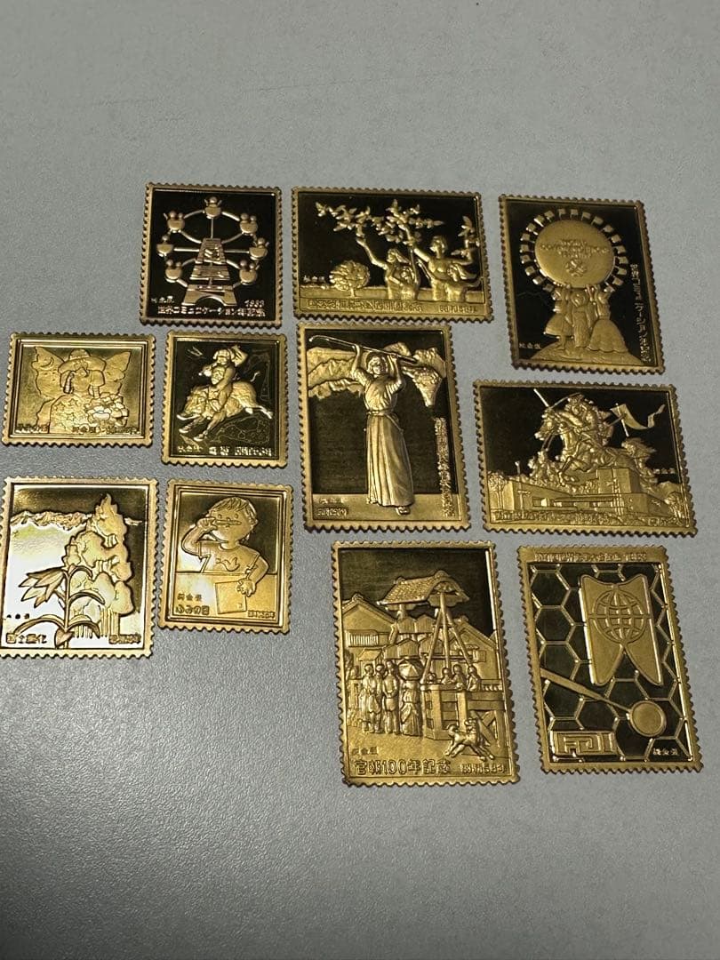 松本徽章工業　金属工芸品 プレート型 純金張 貴重 日本の老舗 27.06g