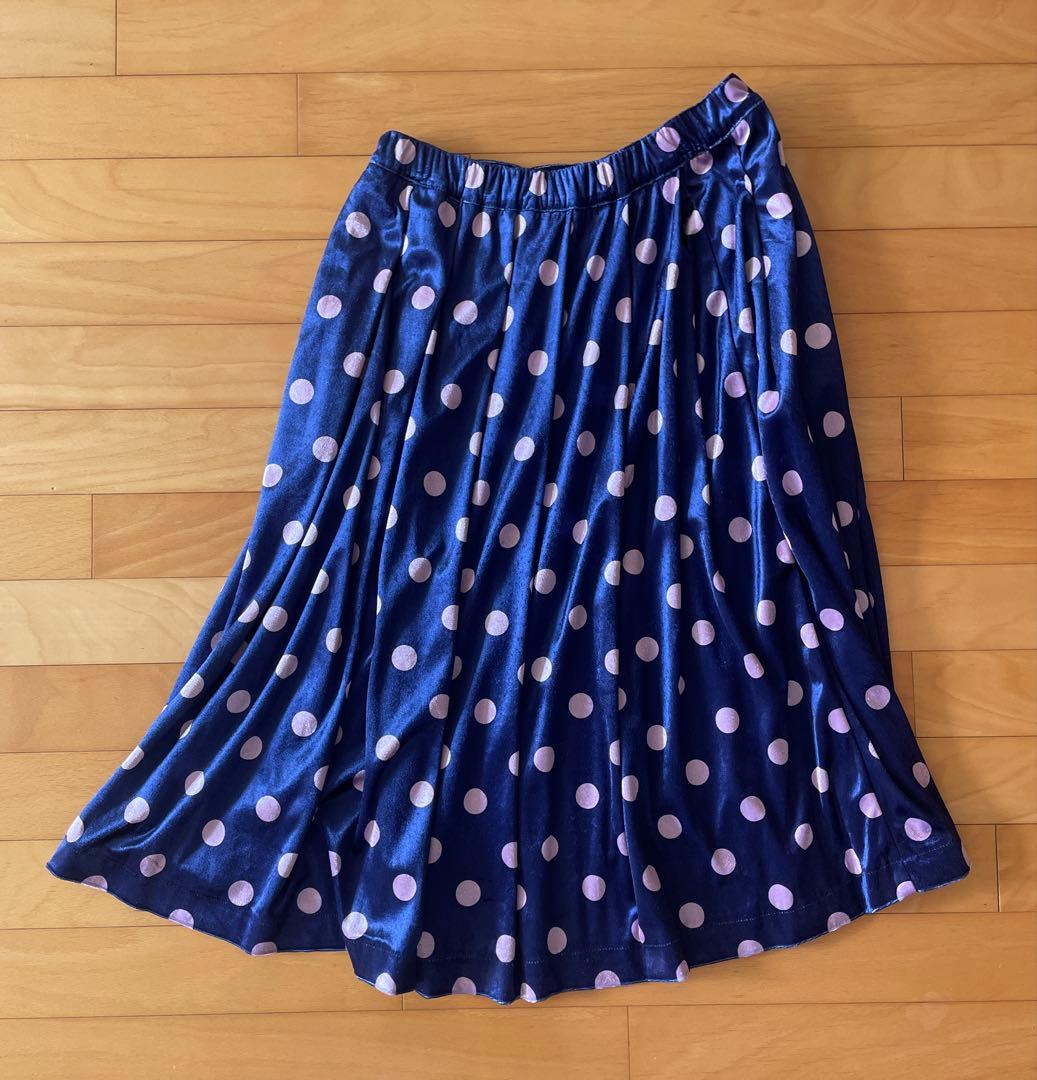 コムデギャルソンガール ドット ベロアスカート